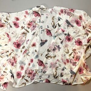 Floral sheer cardigan